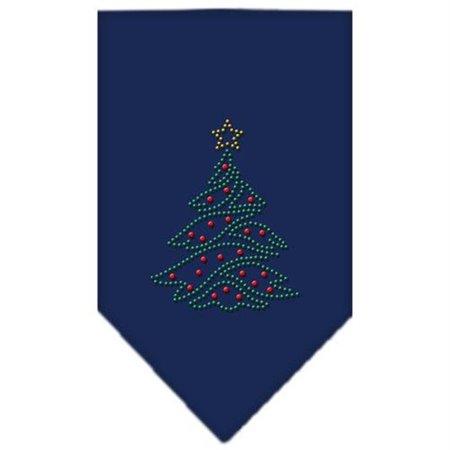 UNCONDITIONAL LOVE Christmas Tree Rhinestone Bandana Navy Blue large UN801107